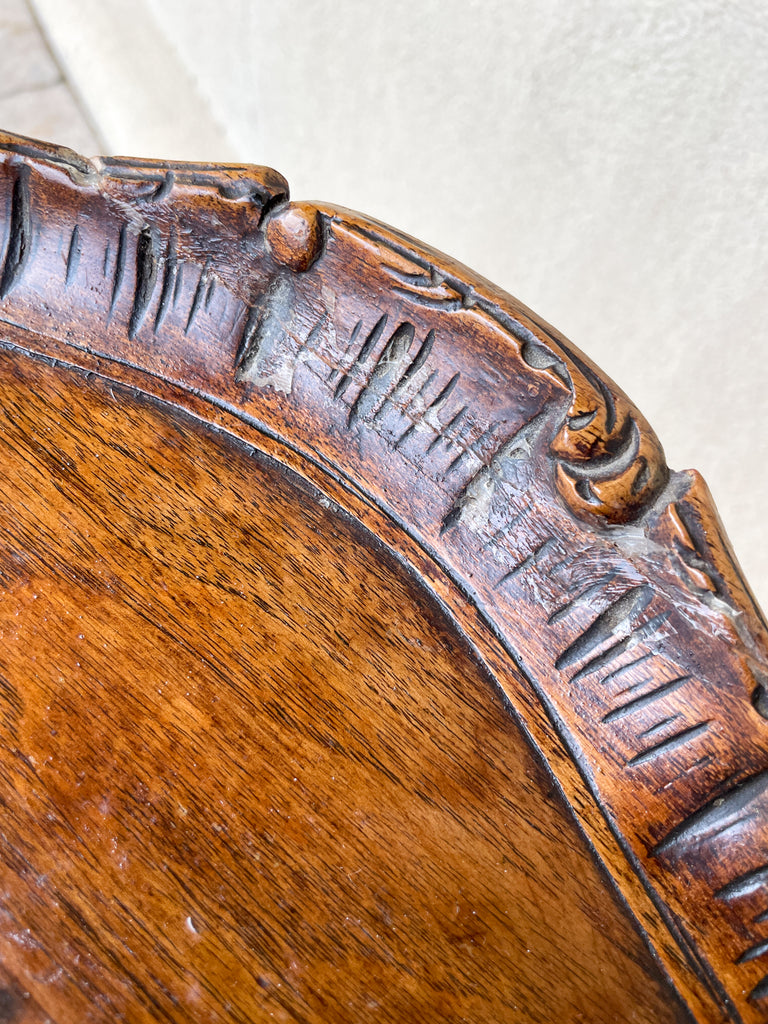 Antique French Carved Oak Louis XVI Tray Top Table