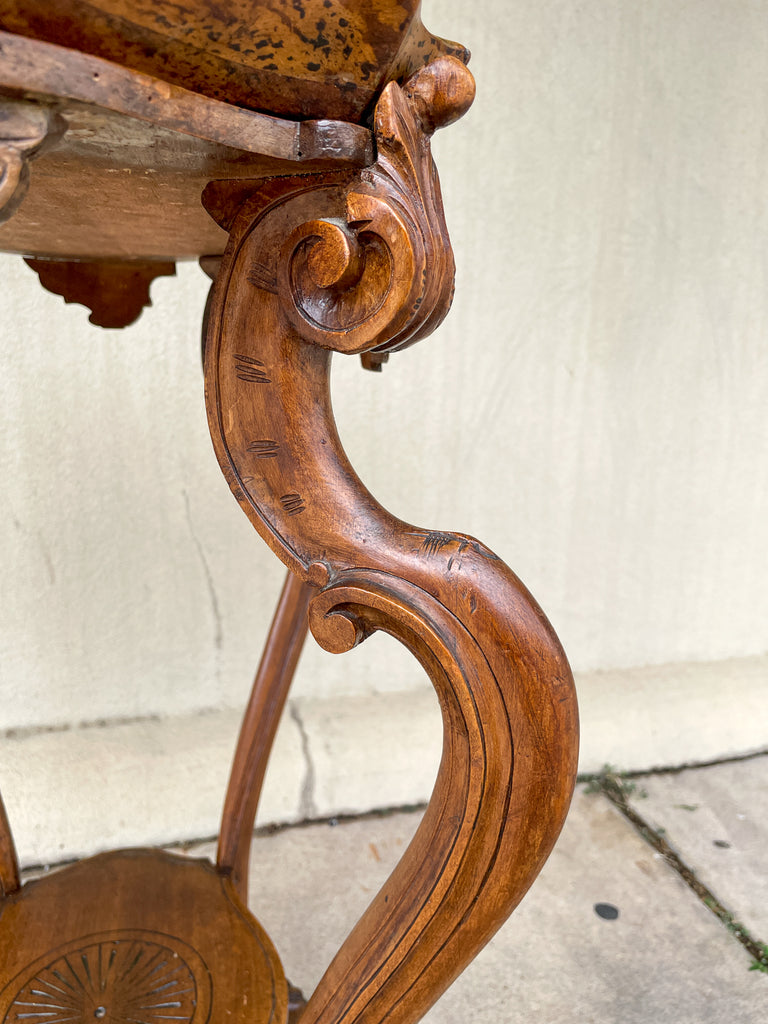 Antique French Carved Oak Louis XVI Tray Top Table