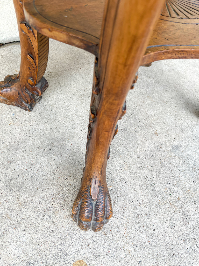 Antique French Carved Oak Louis XVI Tray Top Table
