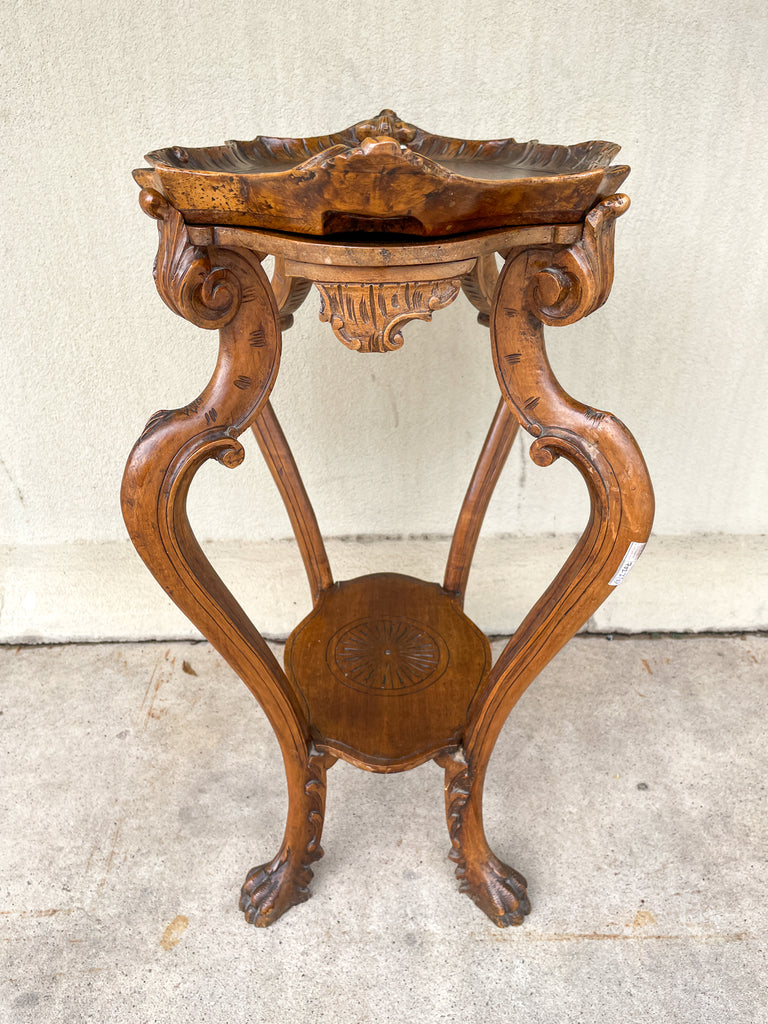 Antique French Carved Oak Louis XVI Tray Top Table