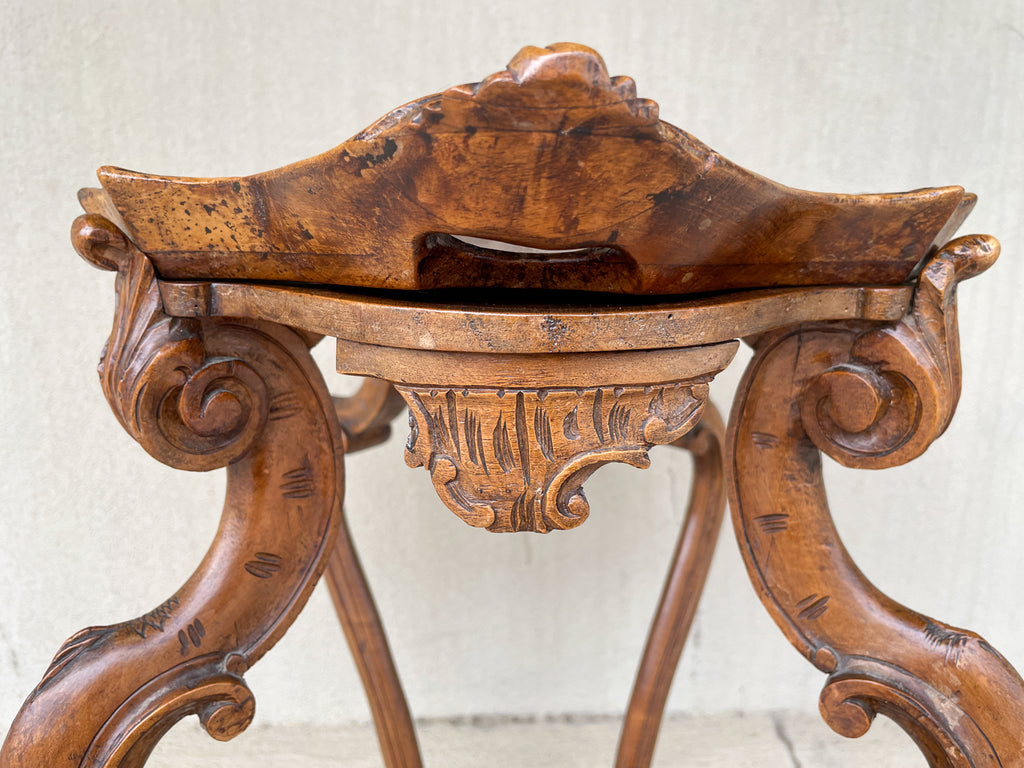 Antique French Carved Oak Louis XVI Tray Top Table
