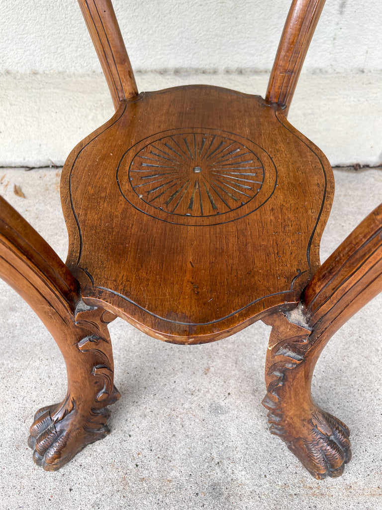 Antique French Carved Oak Louis XVI Tray Top Table