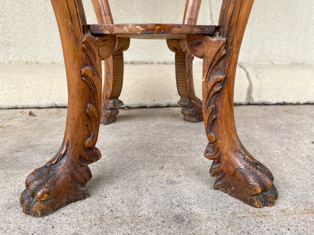 Antique French Carved Oak Louis XVI Tray Top Table