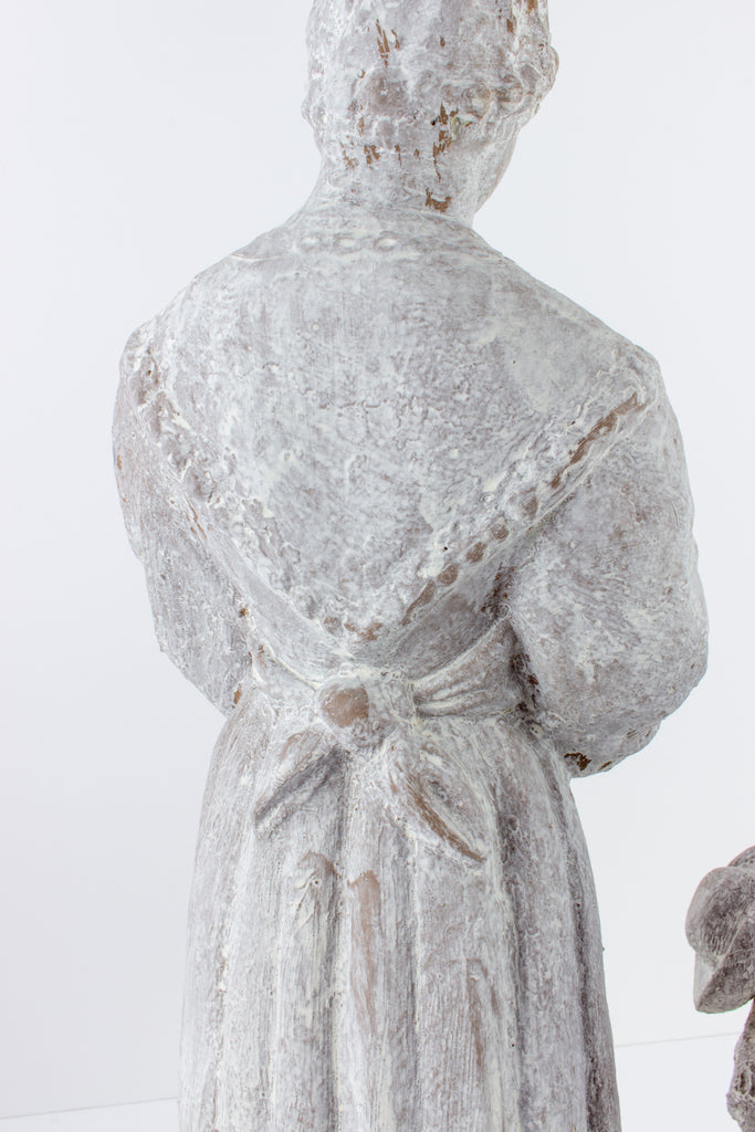 Antique French Plaster Religious Statue
