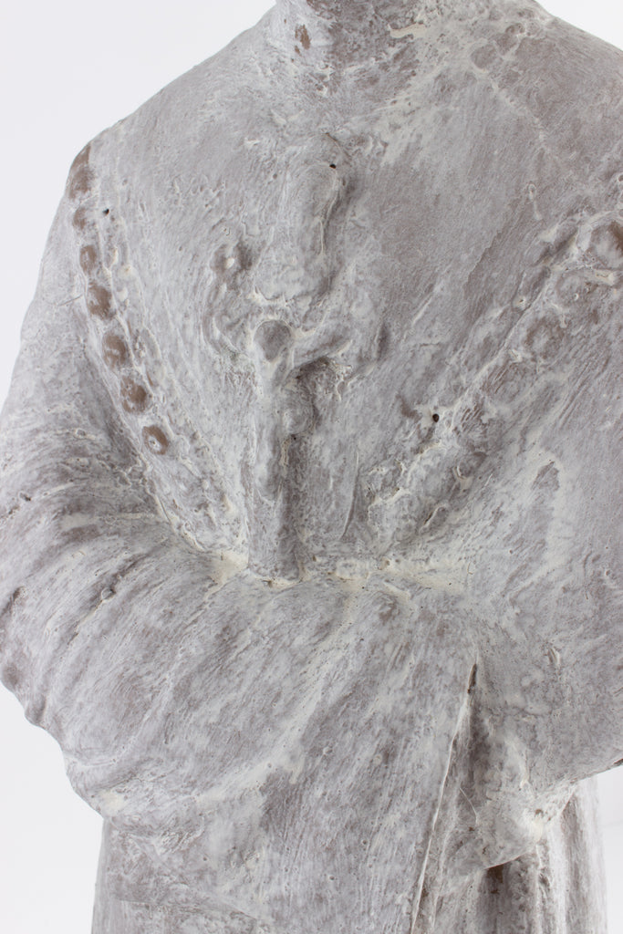 Antique French Plaster Religious Statue