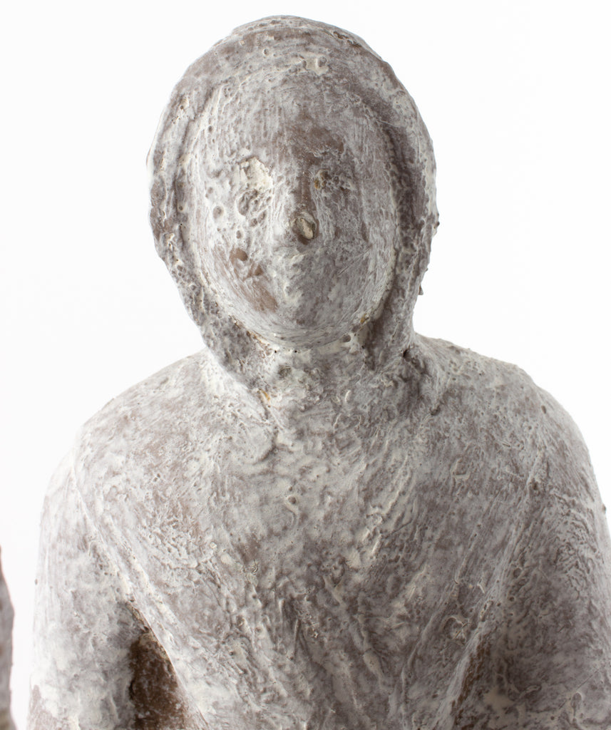 Antique French Plaster Religious Statue