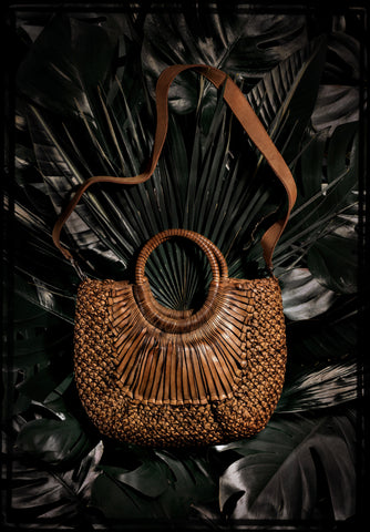 Woven Leather "Kenia" Small Satchel by Federico Nardini