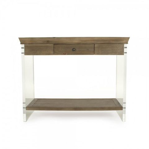 Charmain Wood and Acrylic Console