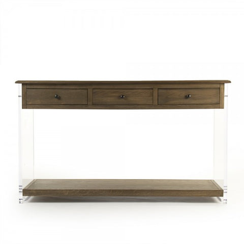 Talon Oak & Acrylic Console