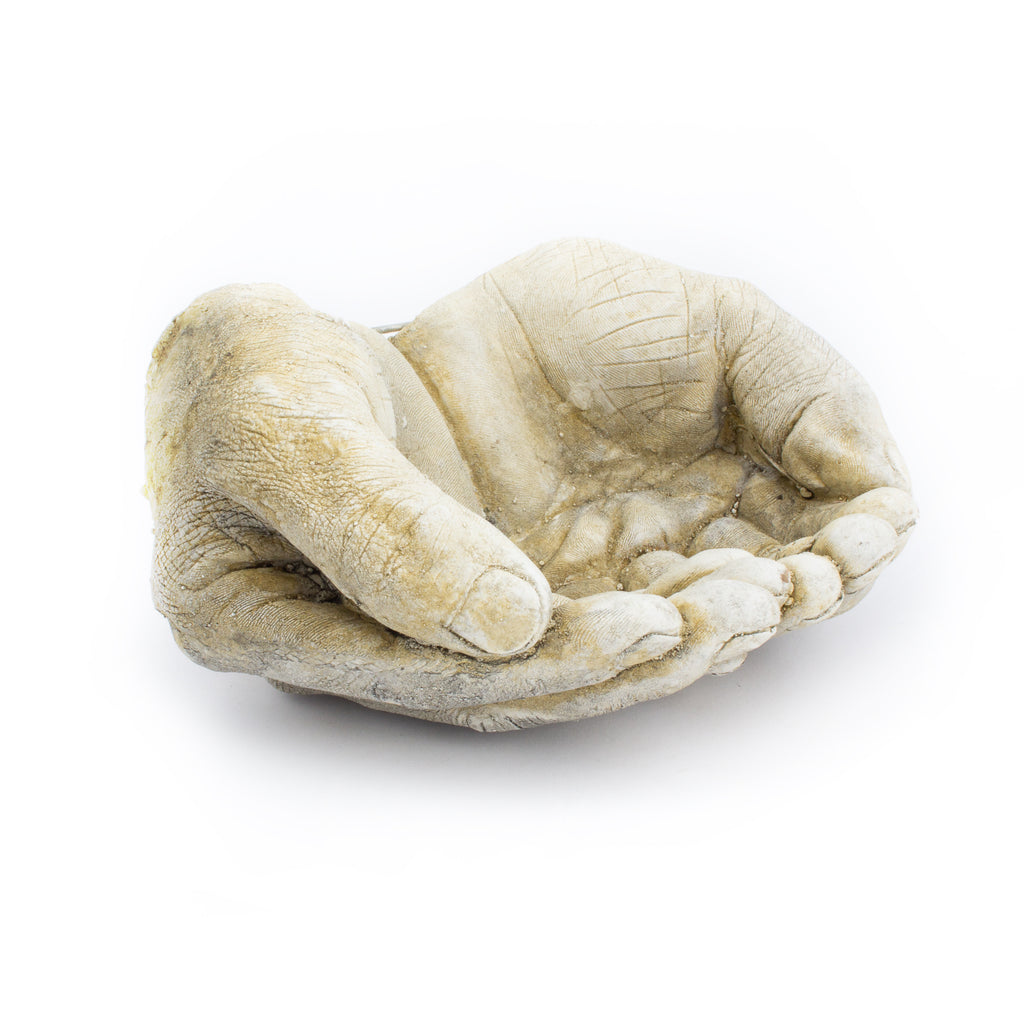 Cast Stone Hands Dish