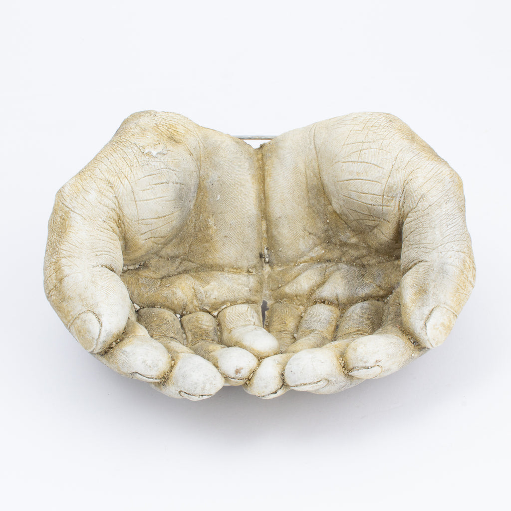 Cast Stone Hands Dish