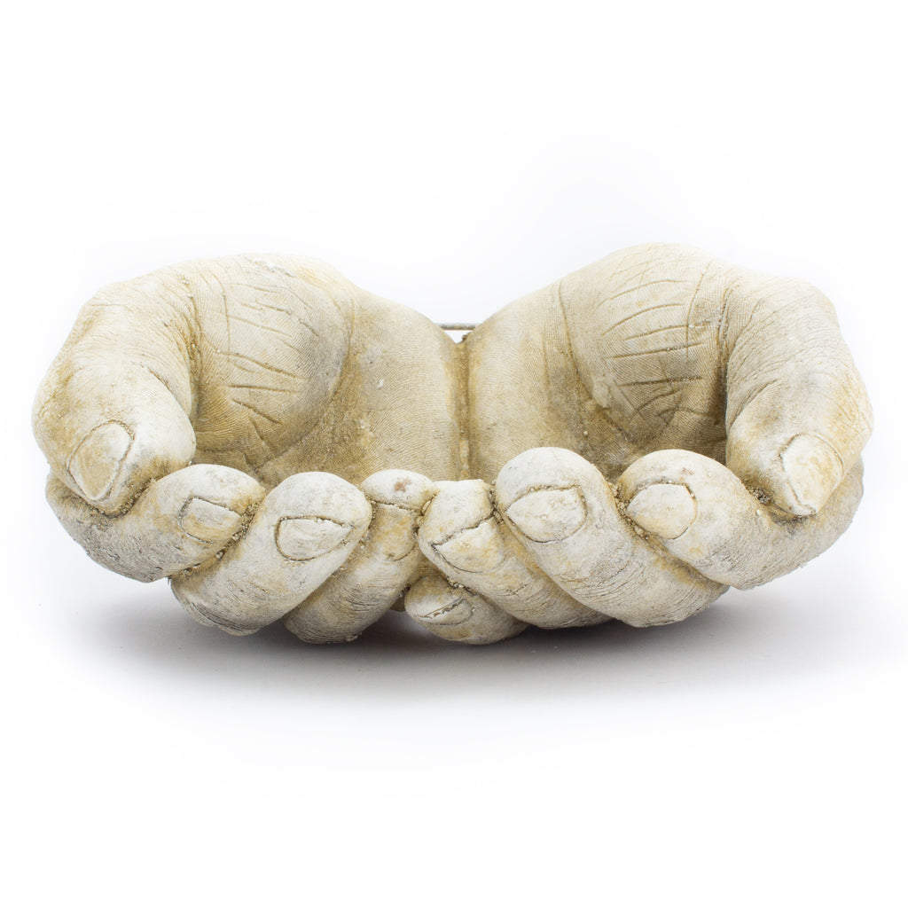 Cast Stone Hands Dish