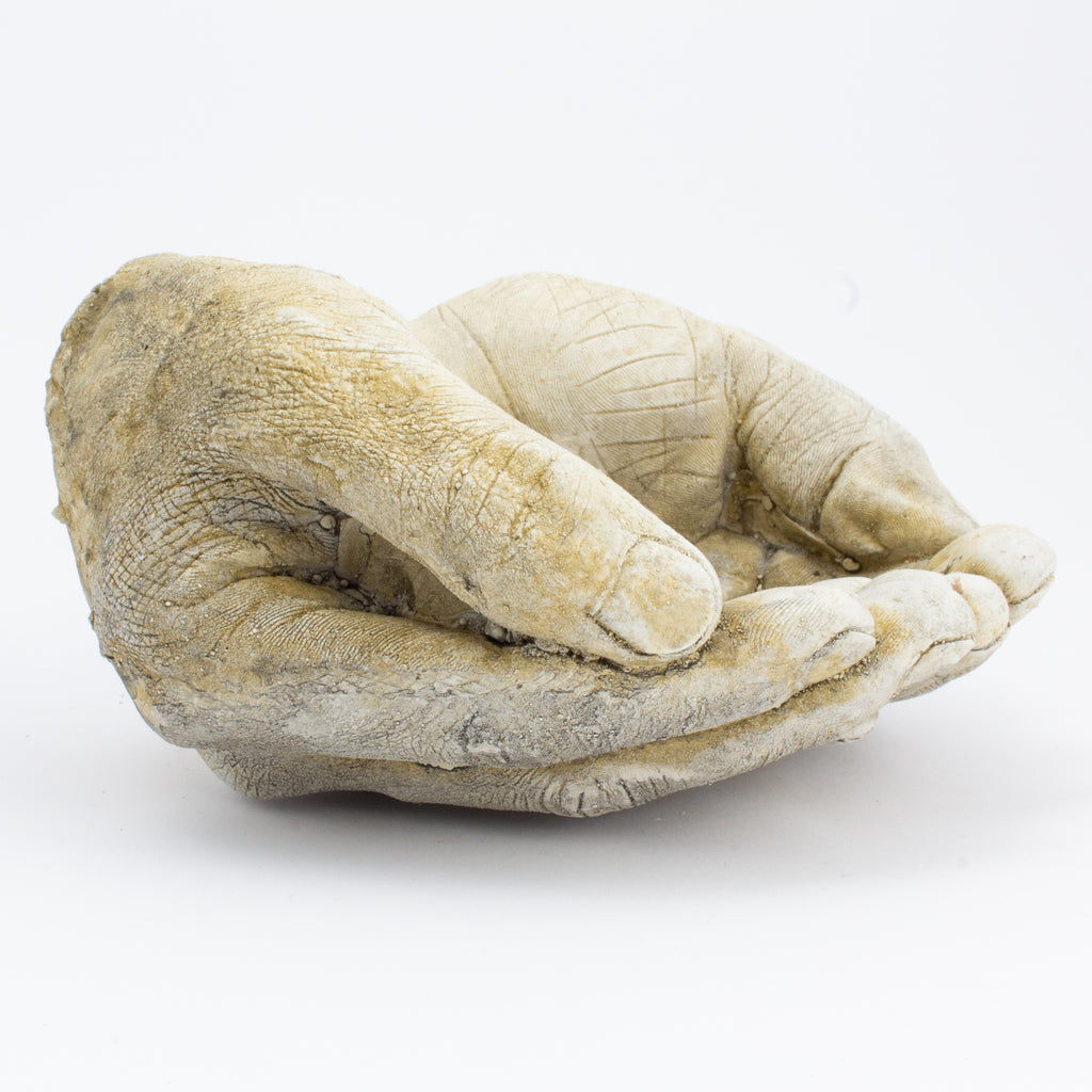 Cast Stone Hands Dish