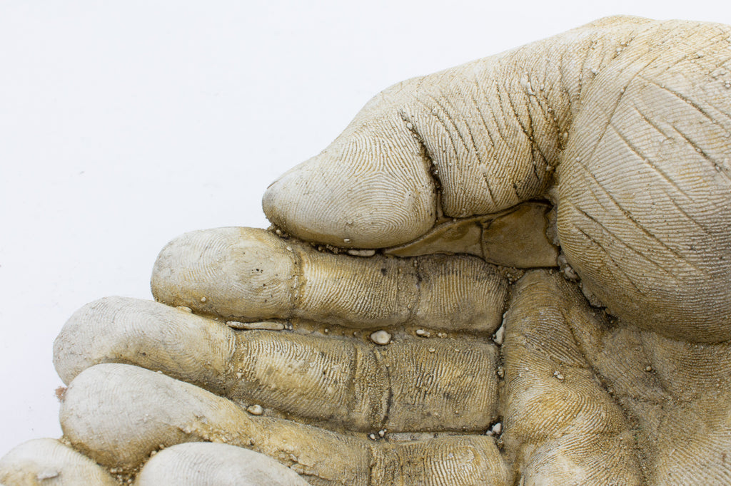 Cast Stone Hands Dish