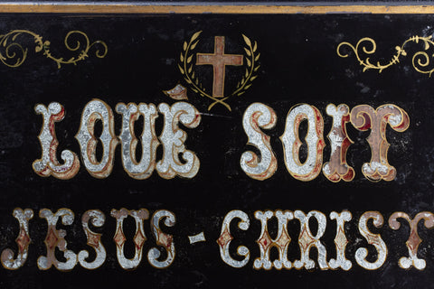Antique French Glass Sign