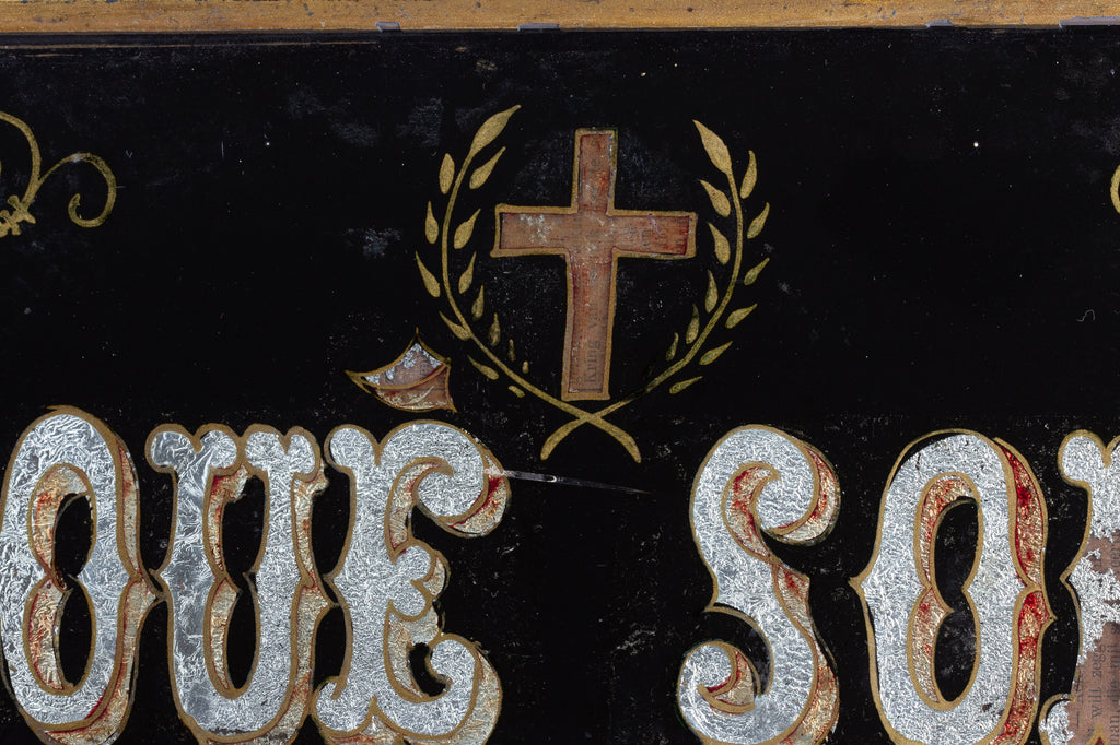 Antique French Glass Sign