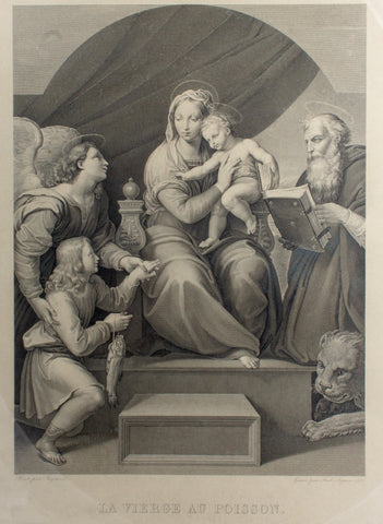 Antique Raphael Etching found in Florence, Italy