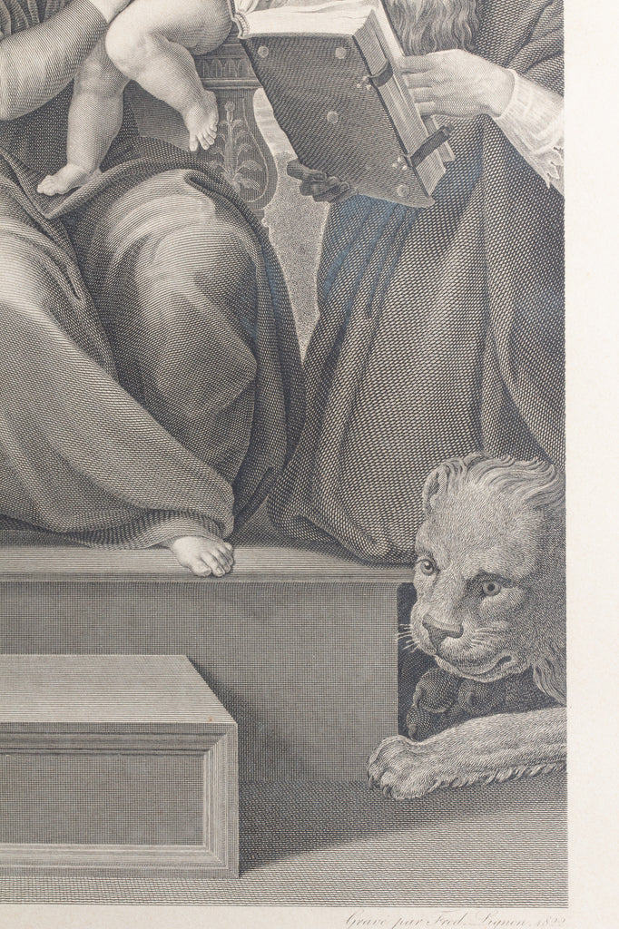 Antique Raphael Etching found in Florence, Italy