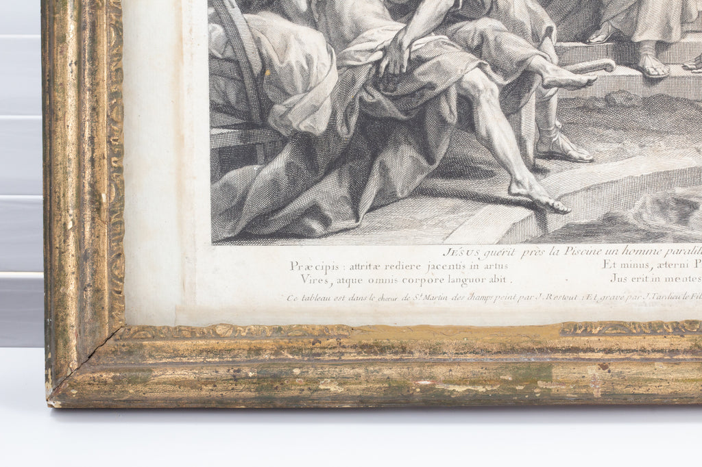 Antique Framed Religious Etching found in France