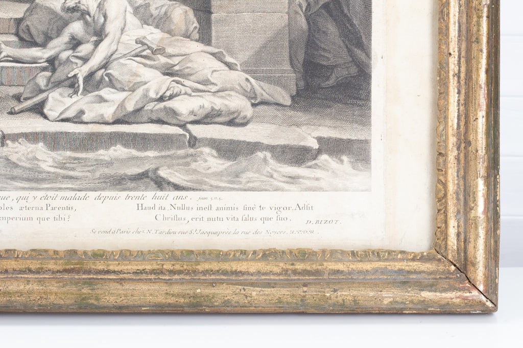 Antique Framed Religious Etching found in France