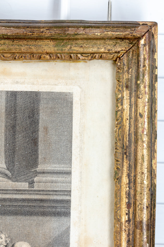Antique Framed Religious Etching found in France