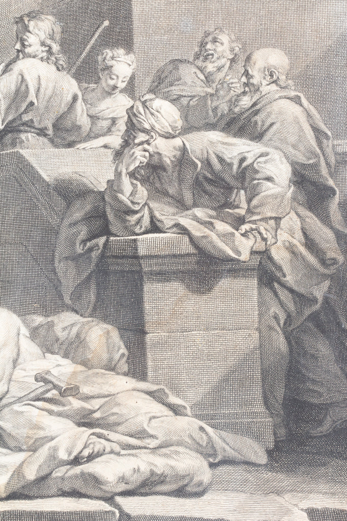 Antique Framed Religious Etching found in France