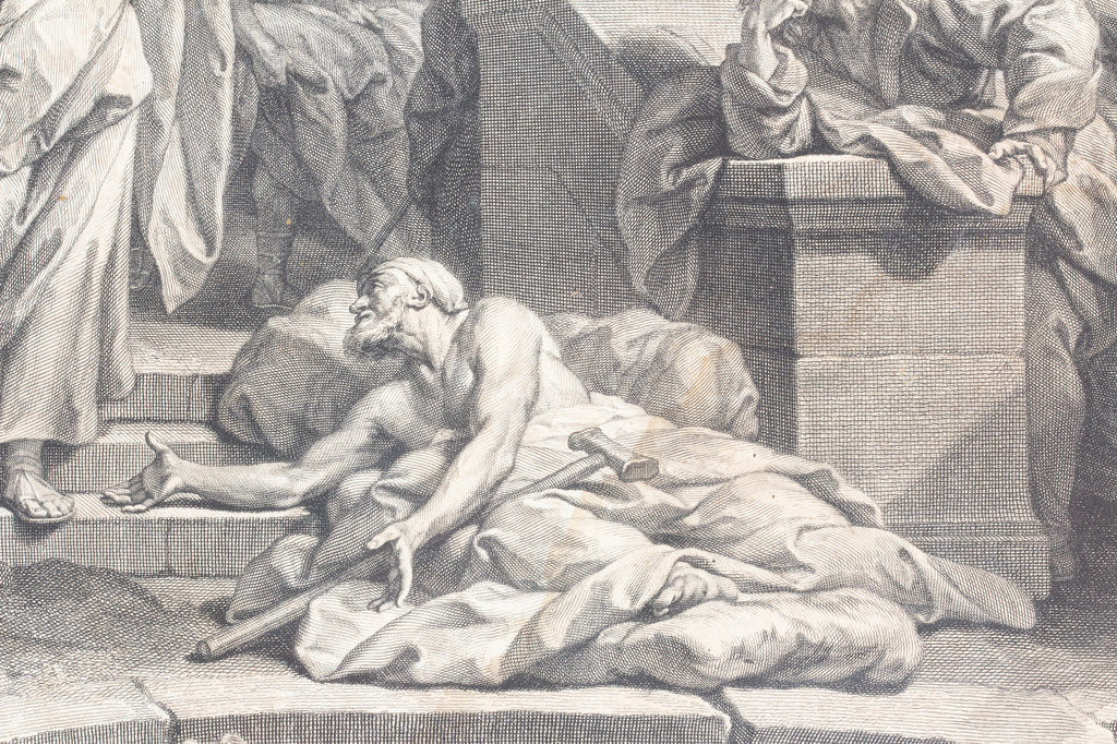 Antique Framed Religious Etching found in France