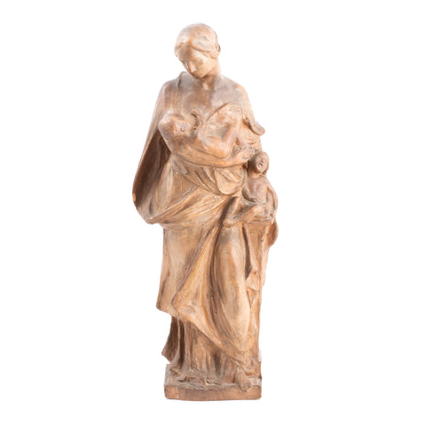 Vintage French Earthenware "Mother" Sculpture