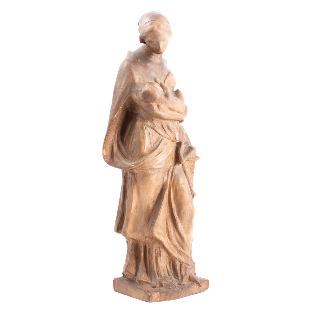 Vintage French Earthenware "Mother" Sculpture