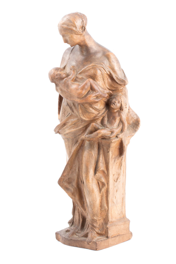 Vintage French Earthenware "Mother" Sculpture