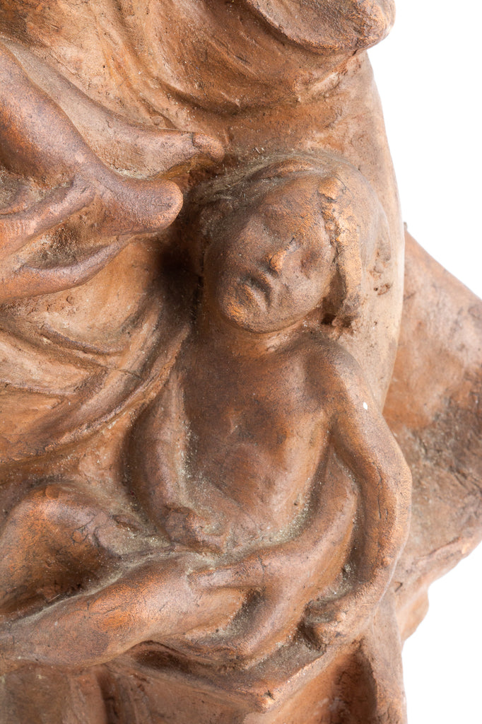 Vintage French Earthenware "Mother" Sculpture