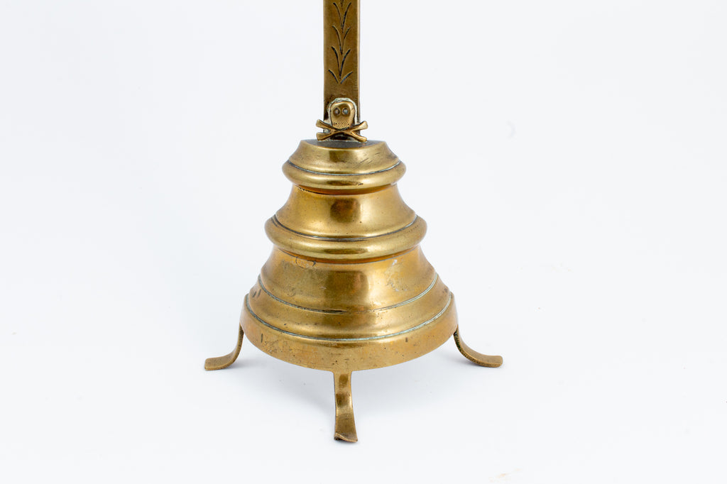Antique French Brass Standing Crucifix