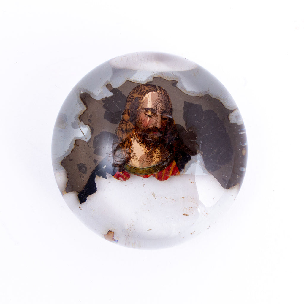 Small Vintage Painted Paperweight found in France