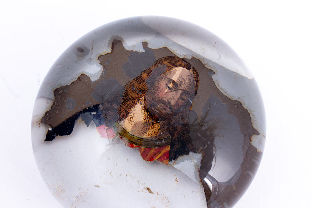 Small Vintage Painted Paperweight found in France