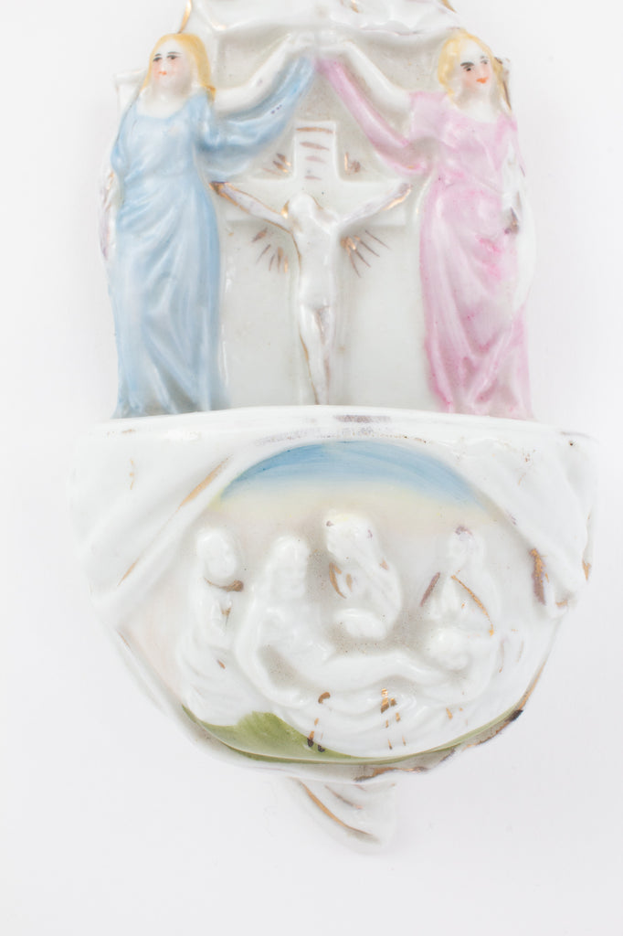 Small Antique French Porcelain Water Font