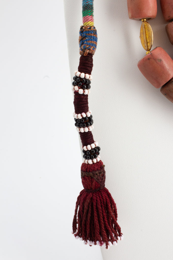 Handmade Coral Beaded Statement Necklace from Istanbul
