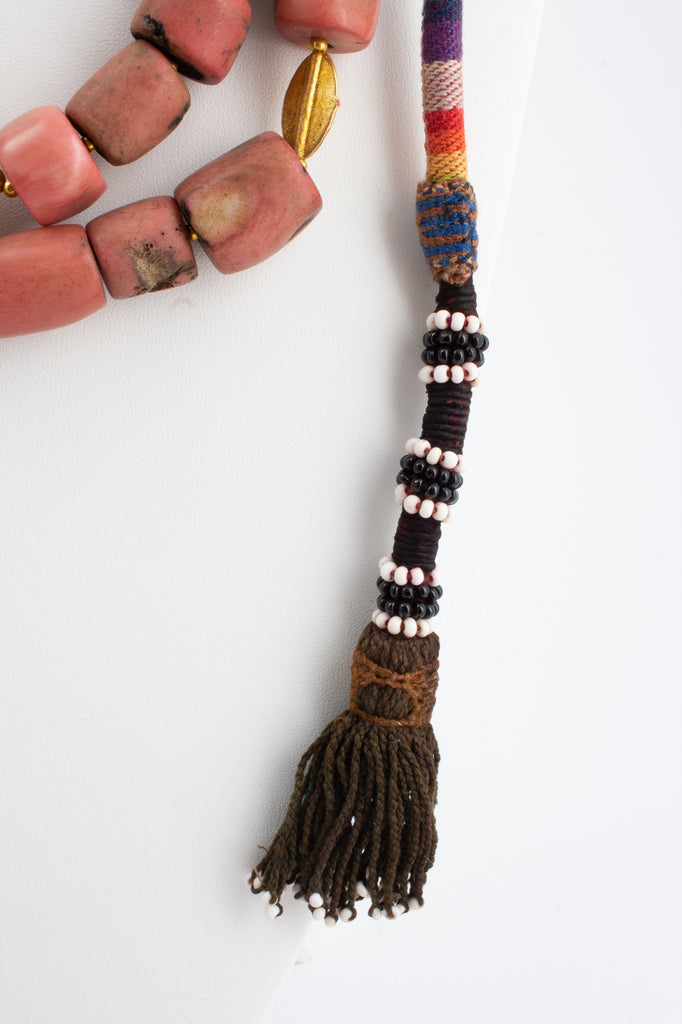 Handmade Coral Beaded Statement Necklace from Istanbul