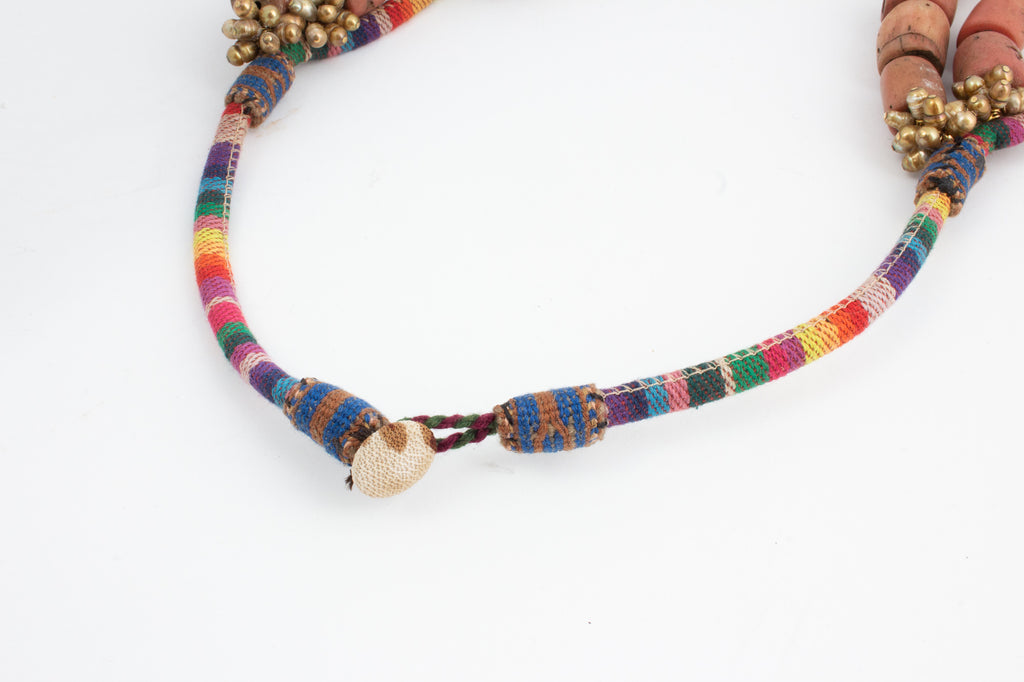 Handmade Coral Beaded Statement Necklace from Istanbul