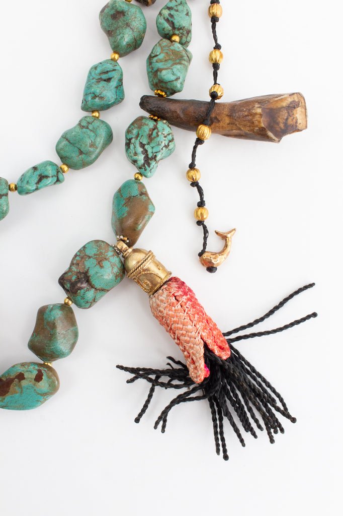 Handmade Turquoise Statement Necklace from Istanbul