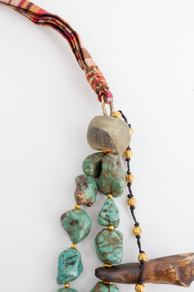 Handmade Turquoise Statement Necklace from Istanbul
