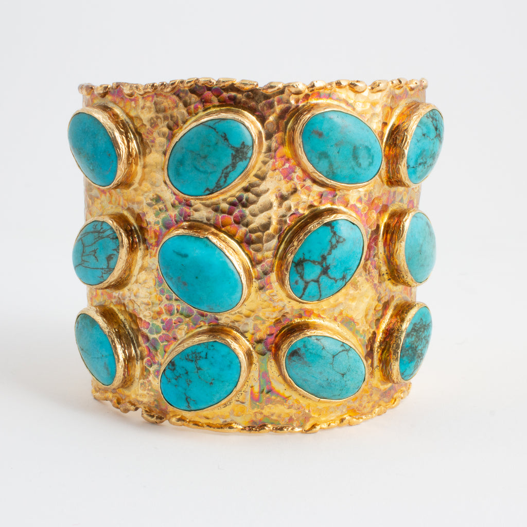Turquoise & Brass Cuff from Istanbul