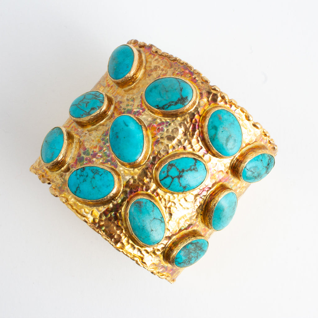 Turquoise & Brass Cuff from Istanbul