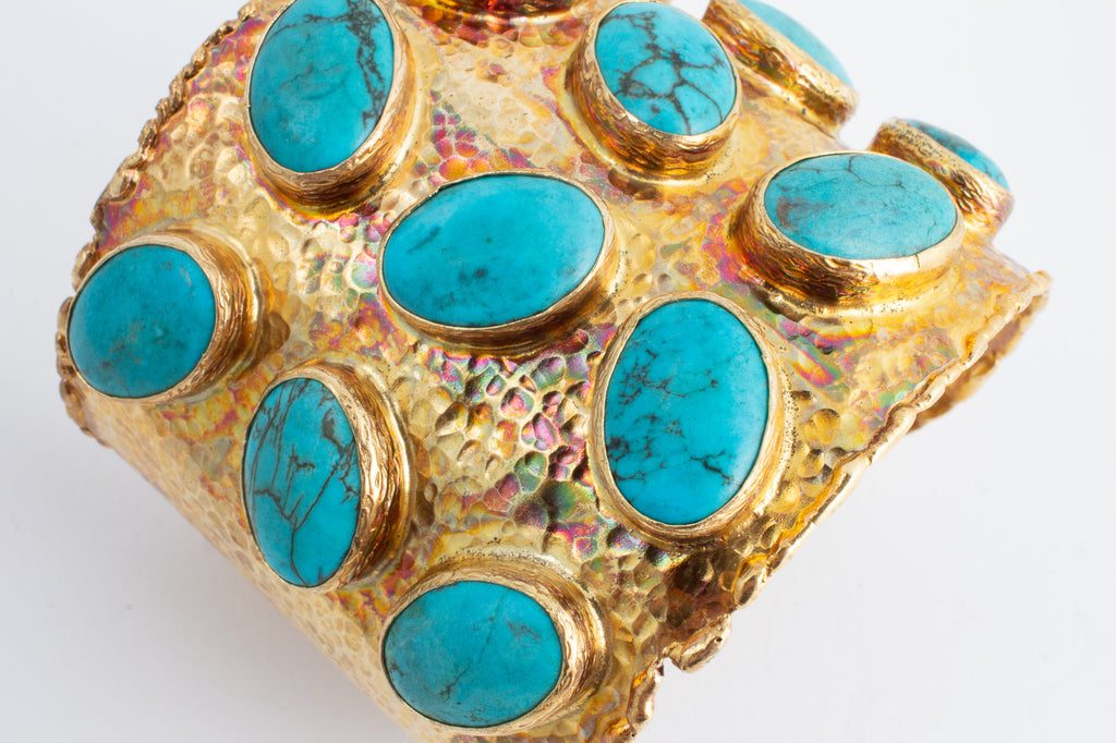 Turquoise & Brass Cuff from Istanbul