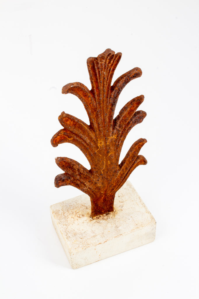 Iron Leaf in Cast Stone Decor
