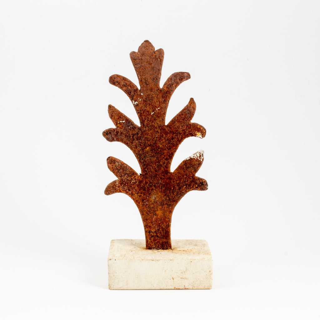 Iron Leaf in Cast Stone Decor
