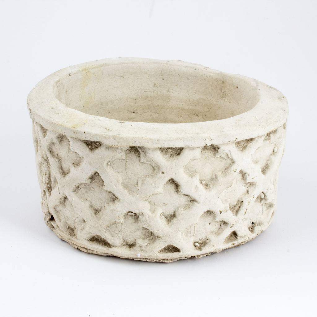Quatrefoil Cast Stone Planter