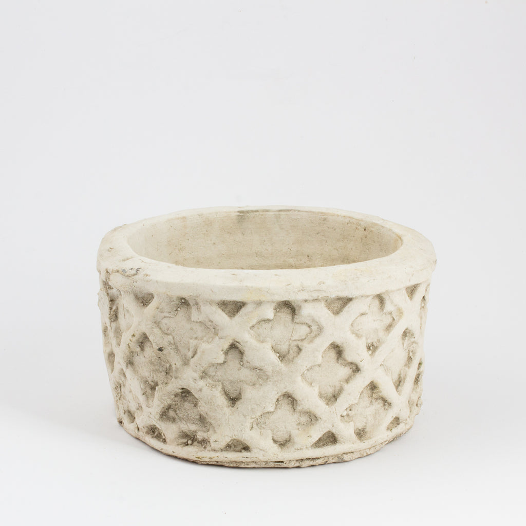 Quatrefoil Cast Stone Planter