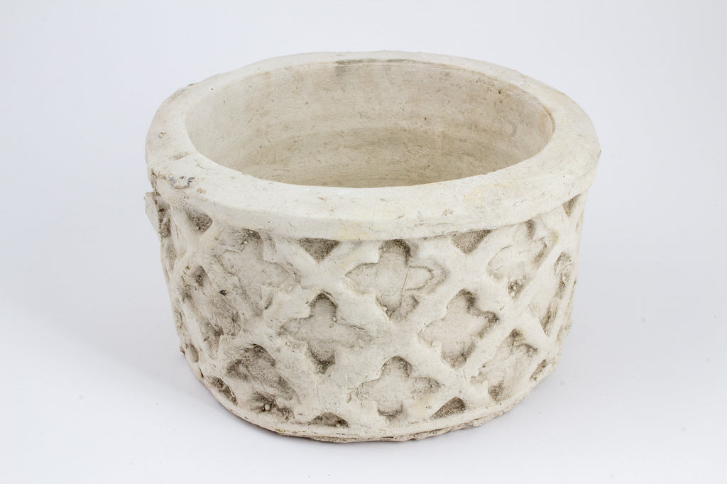 Quatrefoil Cast Stone Planter