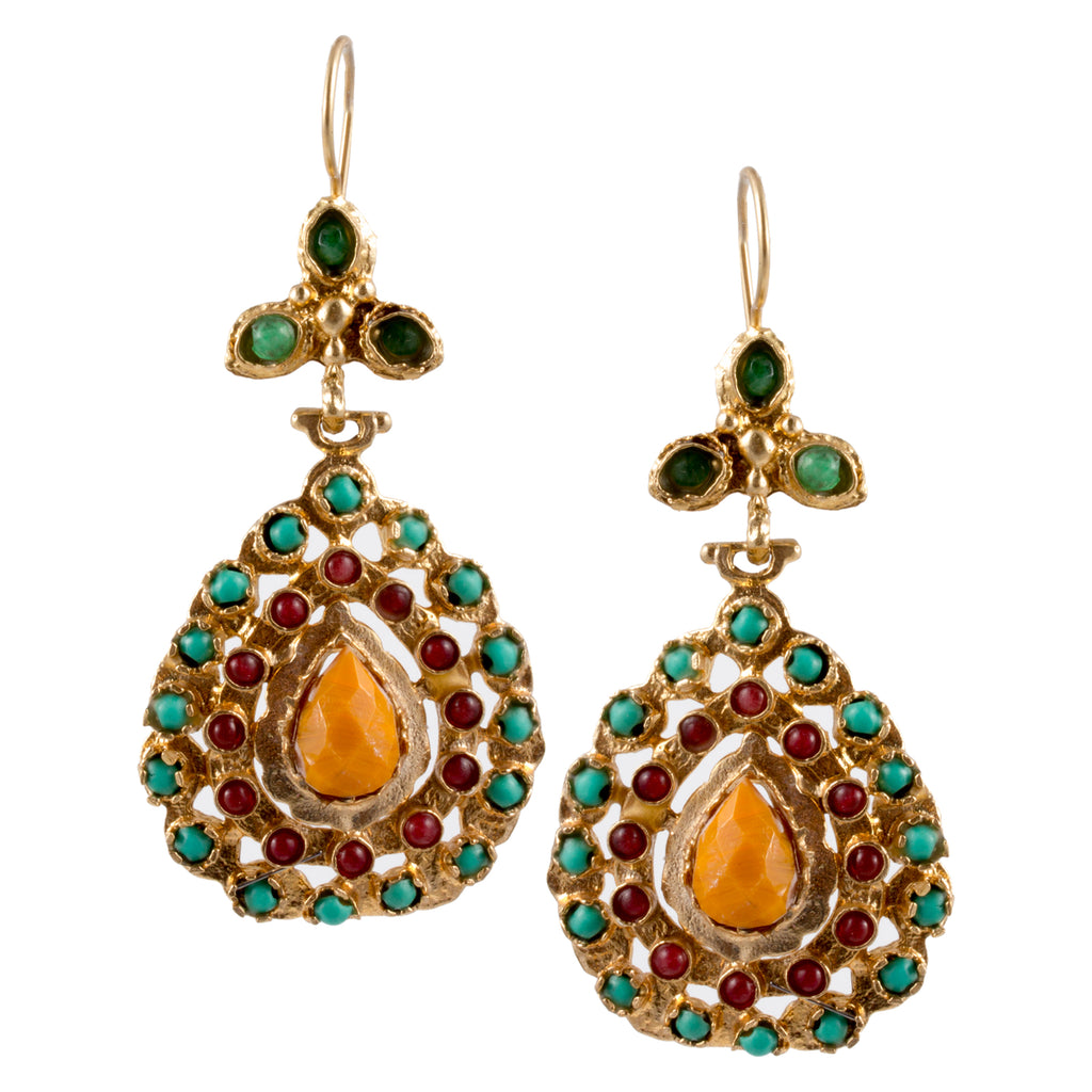 Turkish Delights Earrings: Colorful Teardrops (Two Colors)