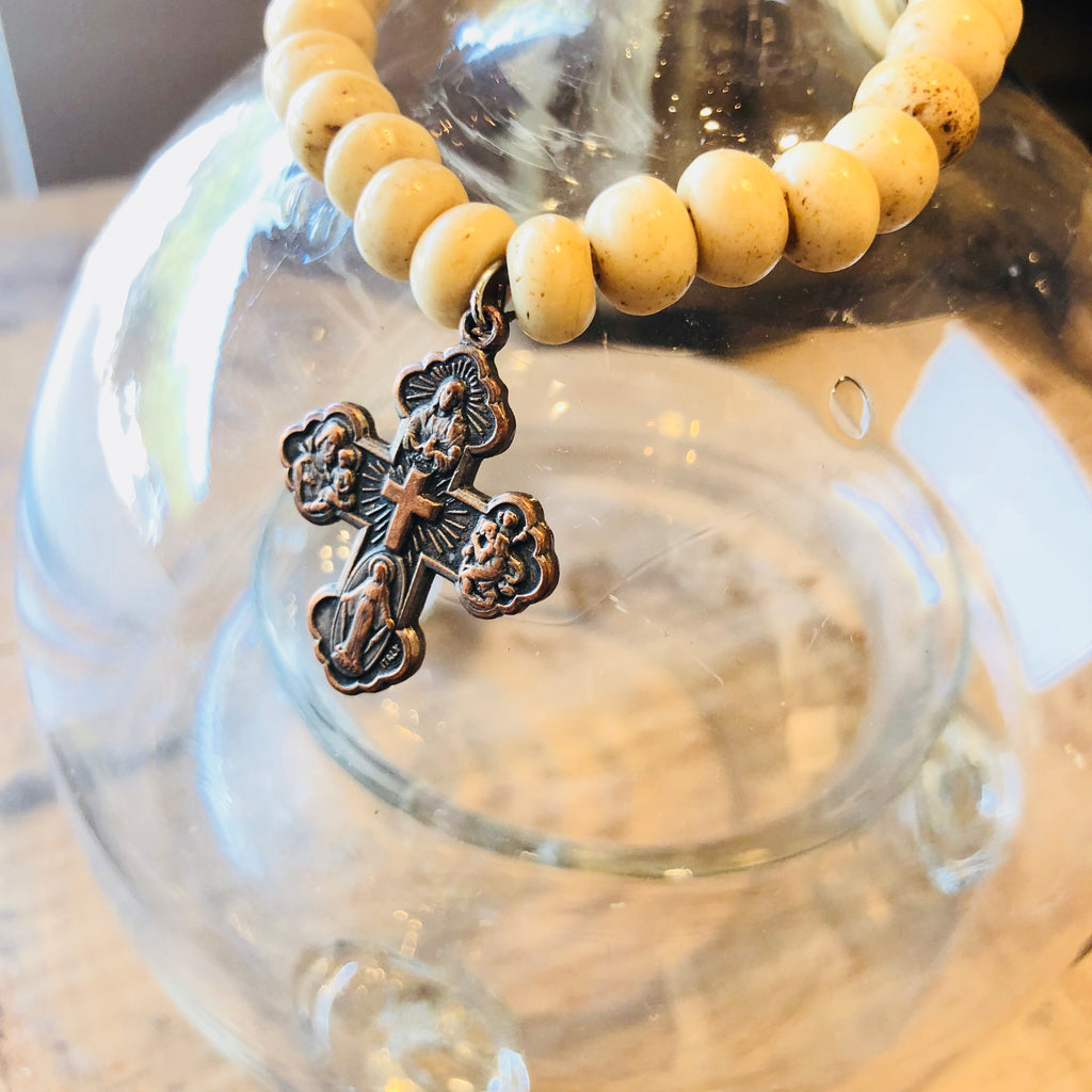 Bone Bracelets with Vintage French Charm (More Styles Available)